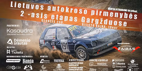 AUTOKROSO PIRMENYBI\u0172 ETAPAS \u2013 GARG\u017dDAI