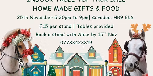 Tack sale and Christmas Market at Caradoc