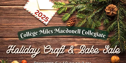 Miles Mac Craft and Bake Sale