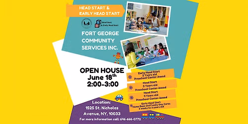 Early Head Start\/Head Start Open House Fort George Community Services, Inc.