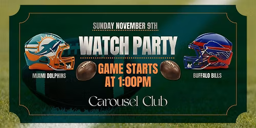 Miami Dolphins vs. Buffalo Bills Watch Party