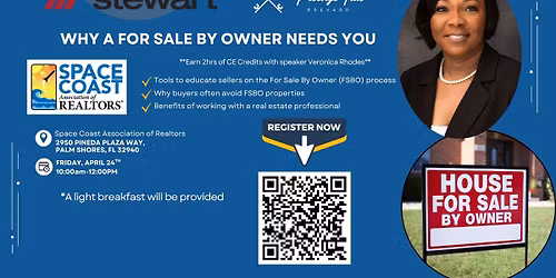 Why a For Sale By Owner Needs You- 2 Hr CE Class with Veronica Rhodes