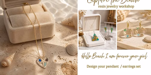 Capture the Beach resin jewelry workshop 