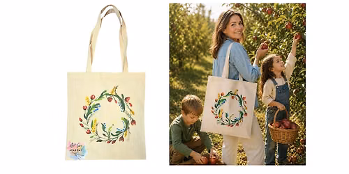 Hand-Painted Floral Canvas Tote Bag  Sip & Art Workshop