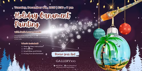 Holiday Ornament Painting Class with Janie Lewandowski