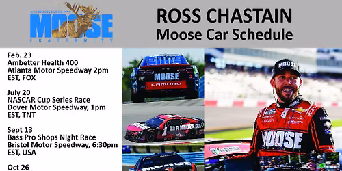 Nascar Ross Chastain in Moose Car