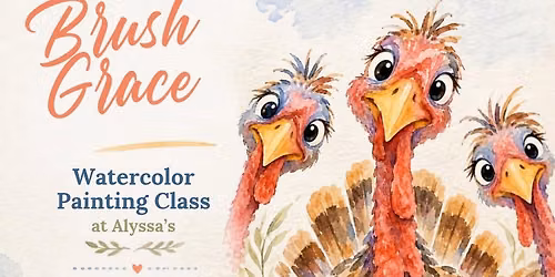 Watercolor Thanksgiving Turkeys l Painting Class