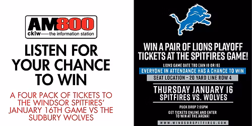 Windsor Spitfires at Sudbury Wolves at Sudbury Community Arena