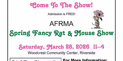 AFRMA Spring Fancy Rat & Mouse Show and Pet Show