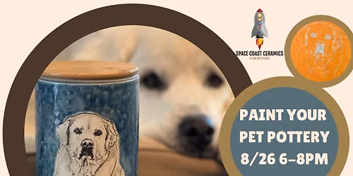 One personalized pet silk screen - to apply to any pottery piece on the night of the event