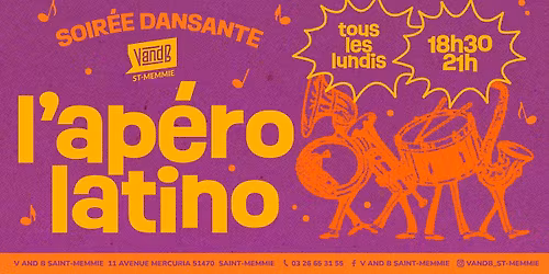 L\u2019AP\u00c9RO LATINO \ud83d\udd25 SALSA, BACHATA, KIZOMBA \ud83d\udc83 DANSE ET INITIATION \ud83e\udde1 TOUS LES LUNDIS \ud83d\udcaa