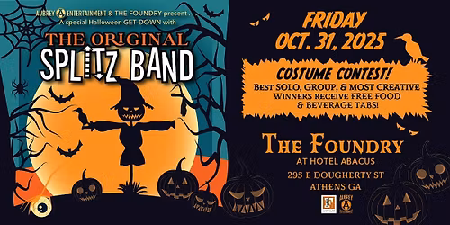 Halloween Party with The Original Splitz Band @ The Foundry at Hotel Abacus
