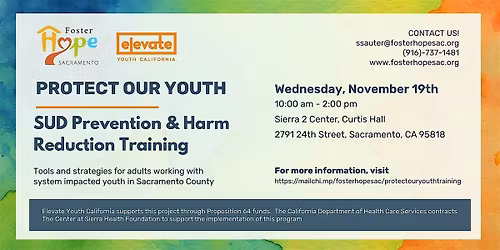 Protect Our Youth: SUD Prevention & Harm Reduction Training