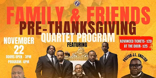 Family & Friends Pre-Thanksgiving Quartet Program