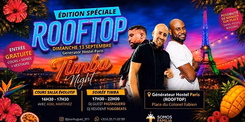 Timba Night Sp\u00e9ciale Rooftop - Entr\u00e9e gratuite - 