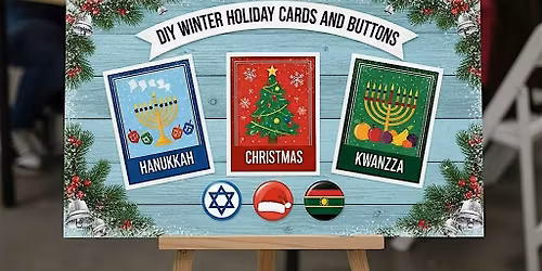 DIY Winter Holiday Cards and Buttons