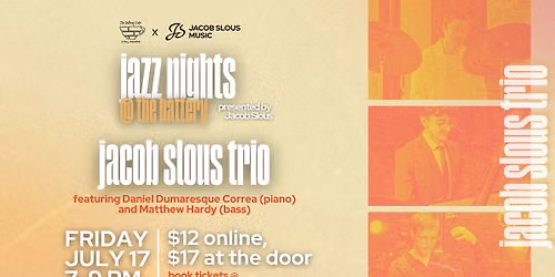 Jazz Nights @ The Battery: Jacob Slous Trio