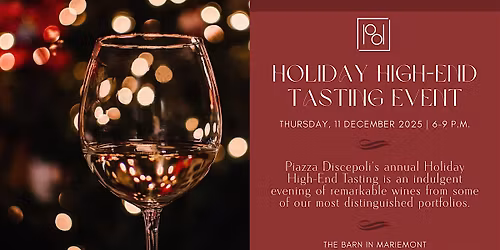 2025 Holiday High-End Tasting