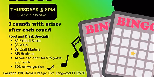 Music Bingo at Longwood Social Lounge