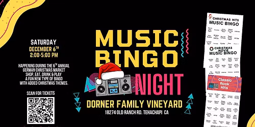 Music Bingo Night @ Dorner Family Vineyard 6th Annual German Christmas