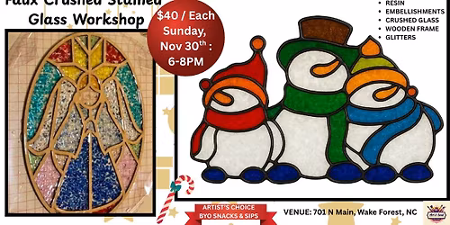 \u2744\ufe0f\u2728 Frosty Friends & Angelic Light: Crushed Glass Suncatcher Workshop