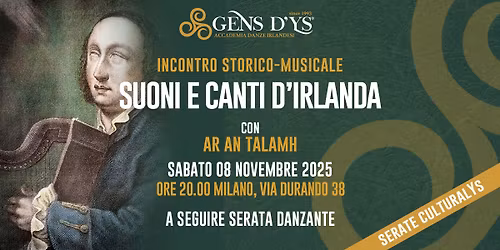 Incontri Culturali - Suoni e Canti d'Irlanda, incontro storico-musicale