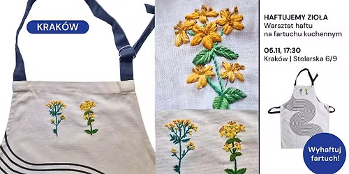 \ud83e\udea1 Krak\u00f3w: haftujemy polskie zio\u0142a na fartuchu kuchennym!