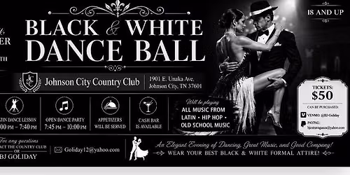 Black and White Dance Ball at the Johnson City Country Club