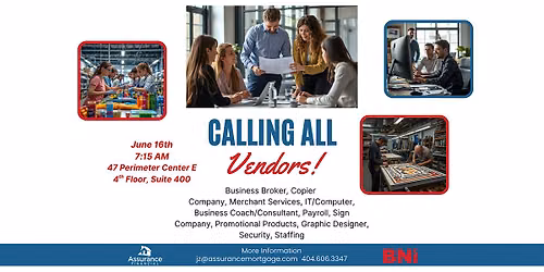 Business Networking International (BNI) Visitors Day Membership Opportunity