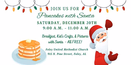 Pancakes with Santa @ Foley UMC