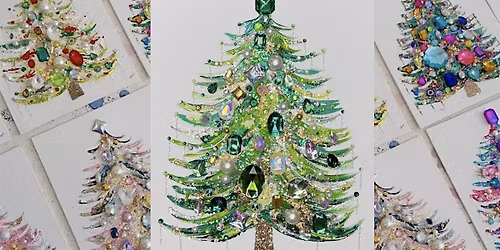 Bedazzled Christmas Tree Sip & Paint
