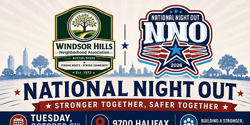 Windsor Hills Neighborhood National Night Out 2026!