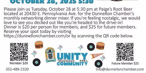 Retro Networking Night: DCBA October Networking Dinner Mixer