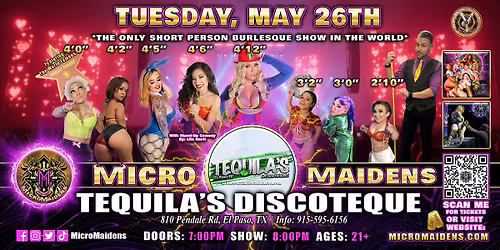 El Paso, TX - Micro Maidens Dwarf Dancers @ Tequila's discoteque