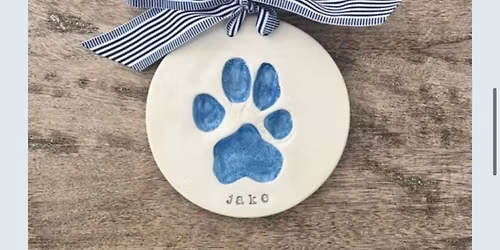 Pottery Class - handprint, footprint or paw print ornaments