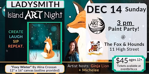 Its a Sunday afternoon paint party! Paint "Foxy Winter" with Michelee