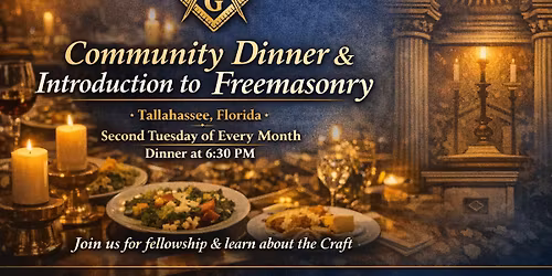 Robert Butler Lodge No. 305 \u2013 Community Dinner & Introduction to Freemasonry
