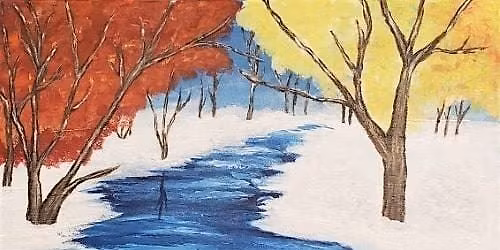 Skate your way to this fun \u201cIcy River\u201d paint and sip painting event at La P