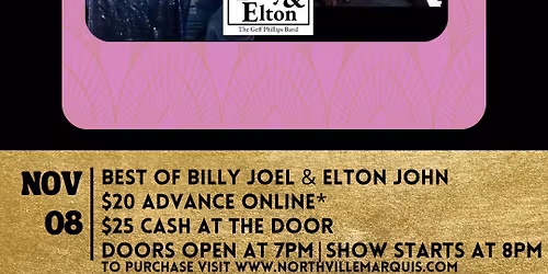 Best of Billy Joel & Elton John-Geff Phillips Band-Live Music