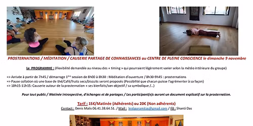 PROSTERNATIONS \/ M\u00c9DITATION \/ ENSEIGNEMENT