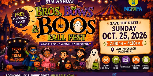 8th Annual Bros, Bows, & Boos Fall Fest