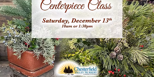 Winter Centerpiece Class 10am or 1:30pm