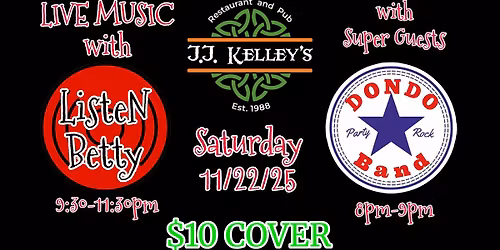 Listen Betty at J.J. Kelley's wsg DonDo Band