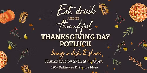 Thanksgiving Day Potluck!