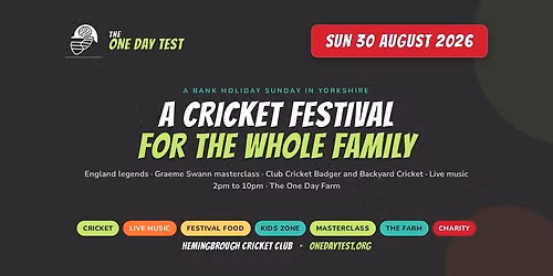 The One Day Test II: Charity Cricket Festival, Music, Food, Kids