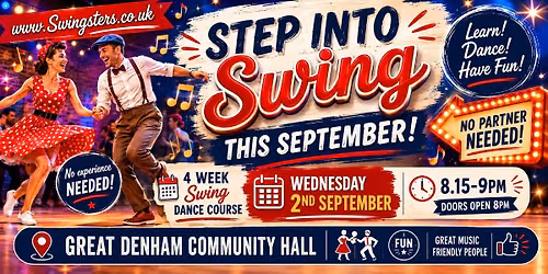 Swingsters Step into Swing - 4 week beginners Swing Dance Course