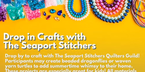 Drop in Back to School Bookmarks with the Seaport Stitchers