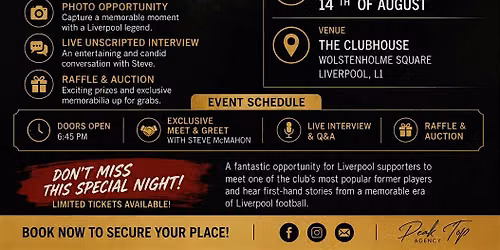 Liverpool Legends Dinner with Steve McMahon