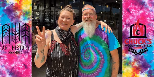 Art History Brewing + Chuck\u2019s Wood Fired Pizza T-shirt Tie Dye Party