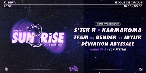 SUNRISE : Open Air #3 Live \u00c9dition 